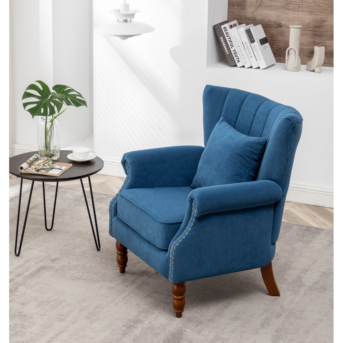 Johnathan 29'' Wide Velvet Wingback Chair